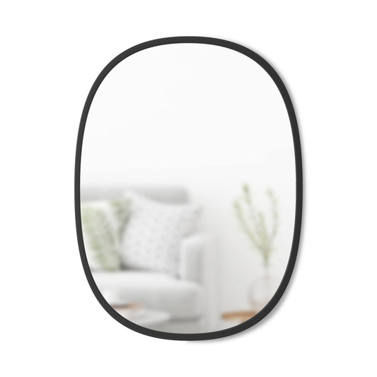 Umbra Hub Oval Wall Mirror - Black - Size: 18X24