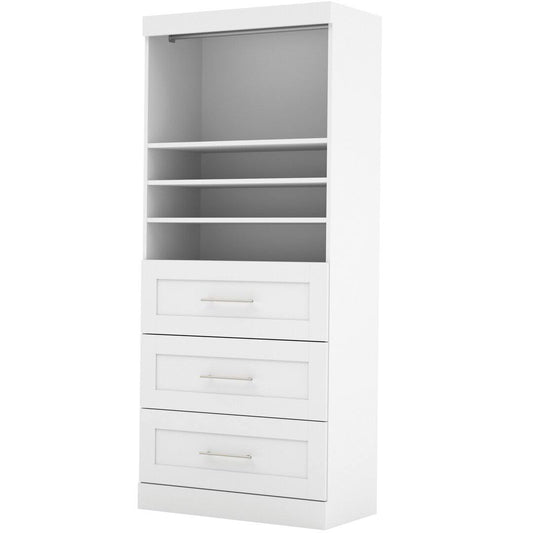 Beachcrest Home Navarro Closet System Color: White, Width: 35.8