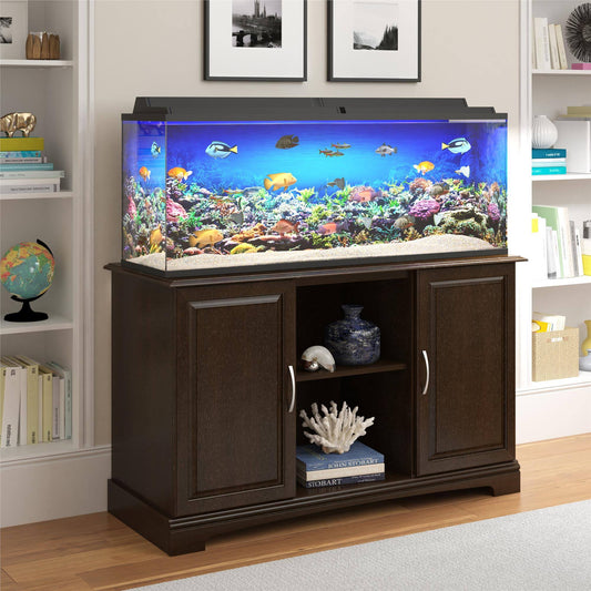 Ameriwood Home Alta Vista 50 - 75 Gallon Aquarium Stand, Espresso