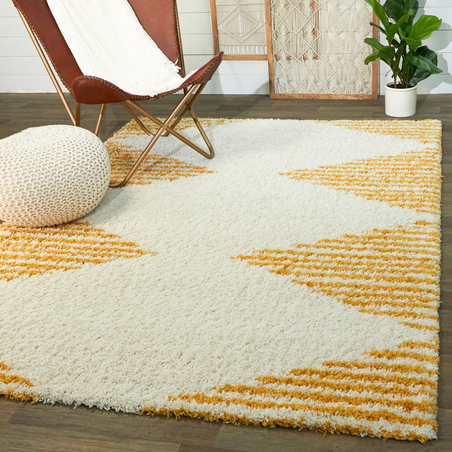 Balta Hughes Striped Shag Area Rug - 5 3 X 7 - Charcoal