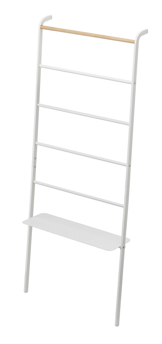 Yamazaki Home Tower Leaning Ladder With Shelf - Black