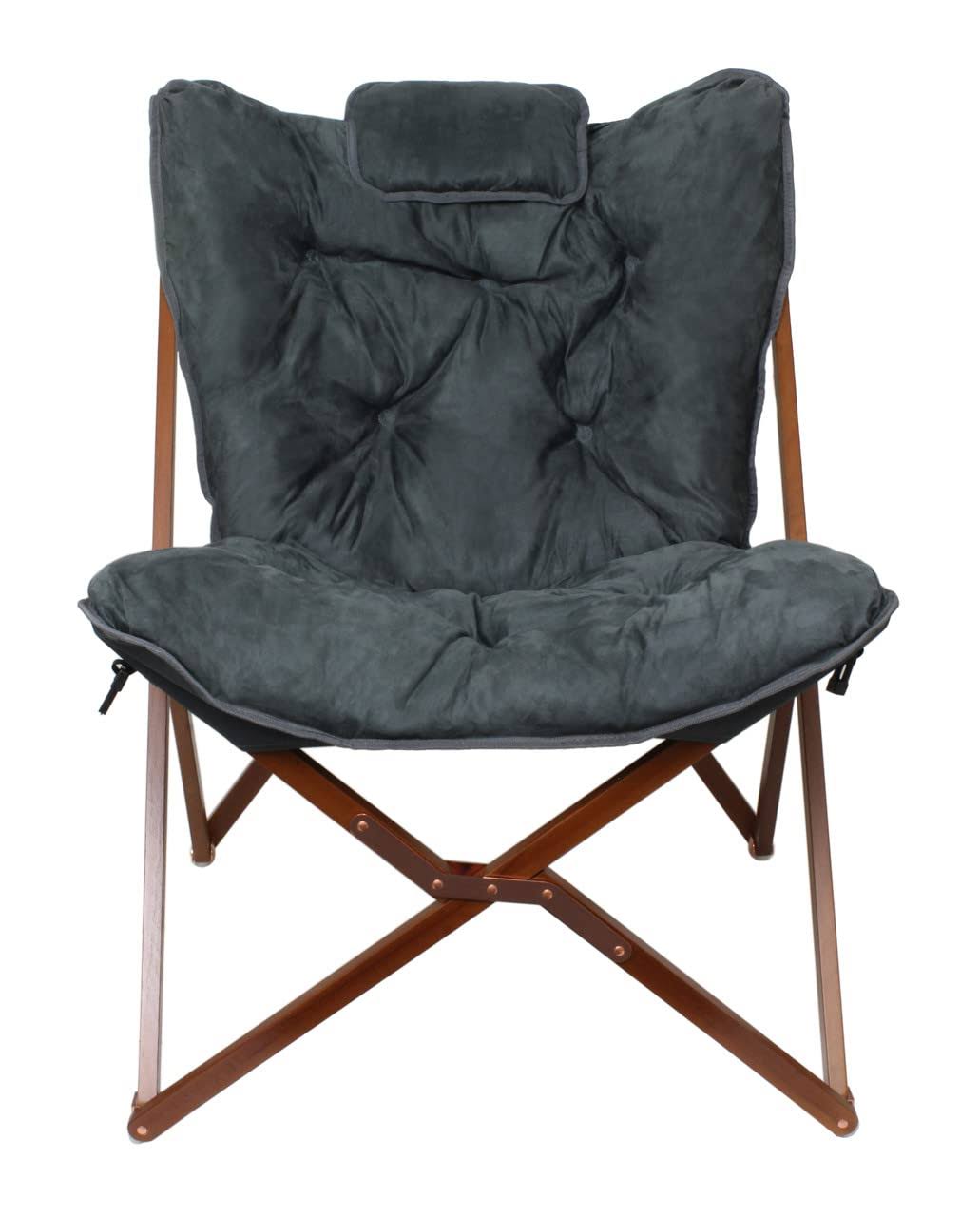 Zenithen Limited Ic513wpt-Dg Gray Butterfly Chair