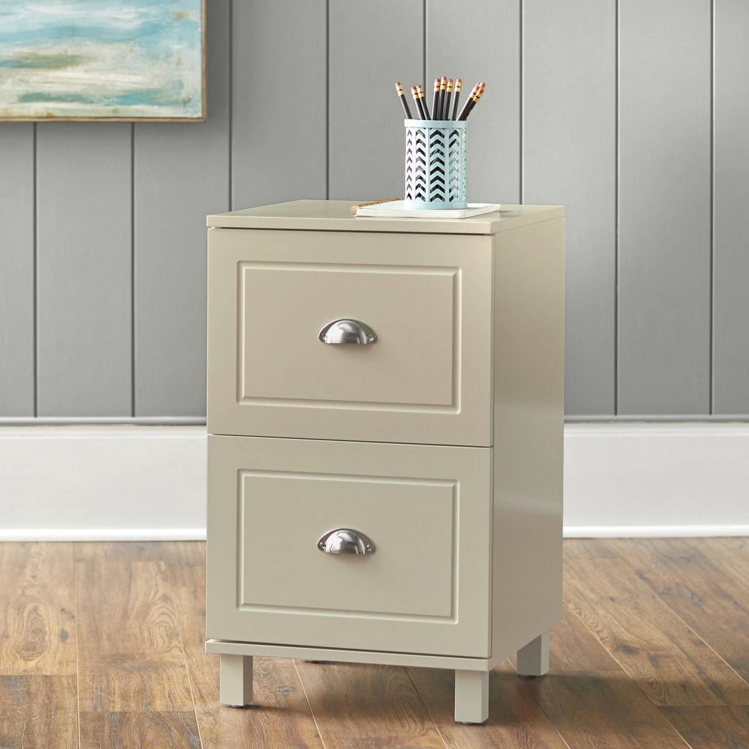 Beachcrest Home Orange City 2 Drawer Filing Cabinet, Antique White