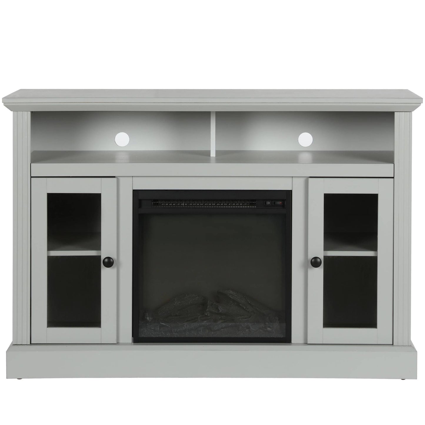 Ameriwood Home Chicago Electric Fireplace Tv Console In Dove Gray