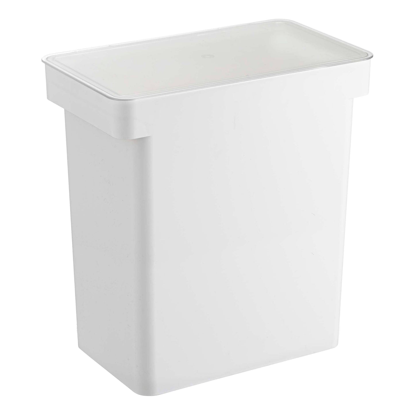 Yamazaki Home 6.6 Gallon Rolling Airtight Pet Food Storage Container - White