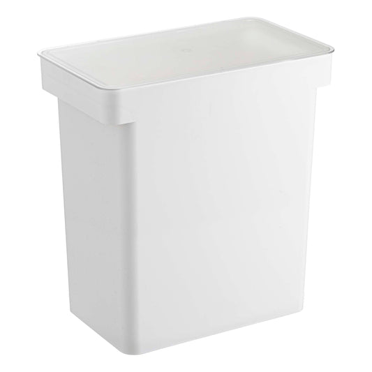 Yamazaki Home 6.6 Gallon Rolling Airtight Pet Food Storage Container - White