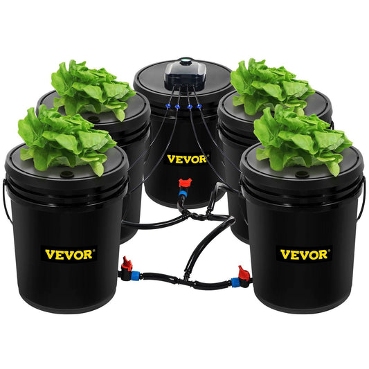 Vevor Hydroponics Deep Water Culture Dwc Hydroponic System 5 Gal 5 Buckets Ssspxtyx5110vujgvv1