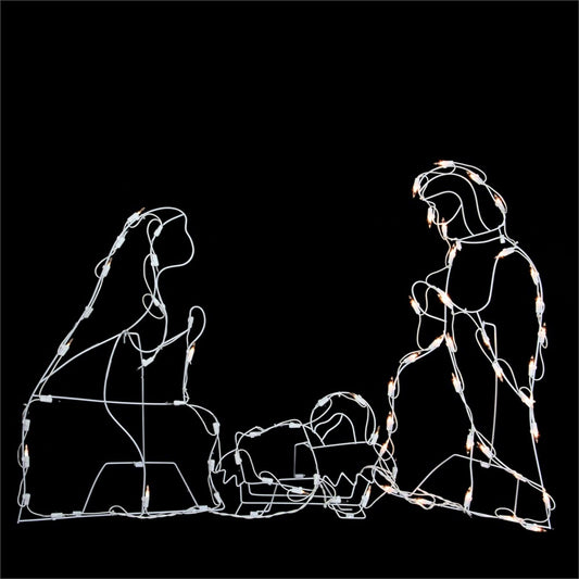 25.5 Holy Family Nativity Scene Lighted Outdoor Christmas Decor