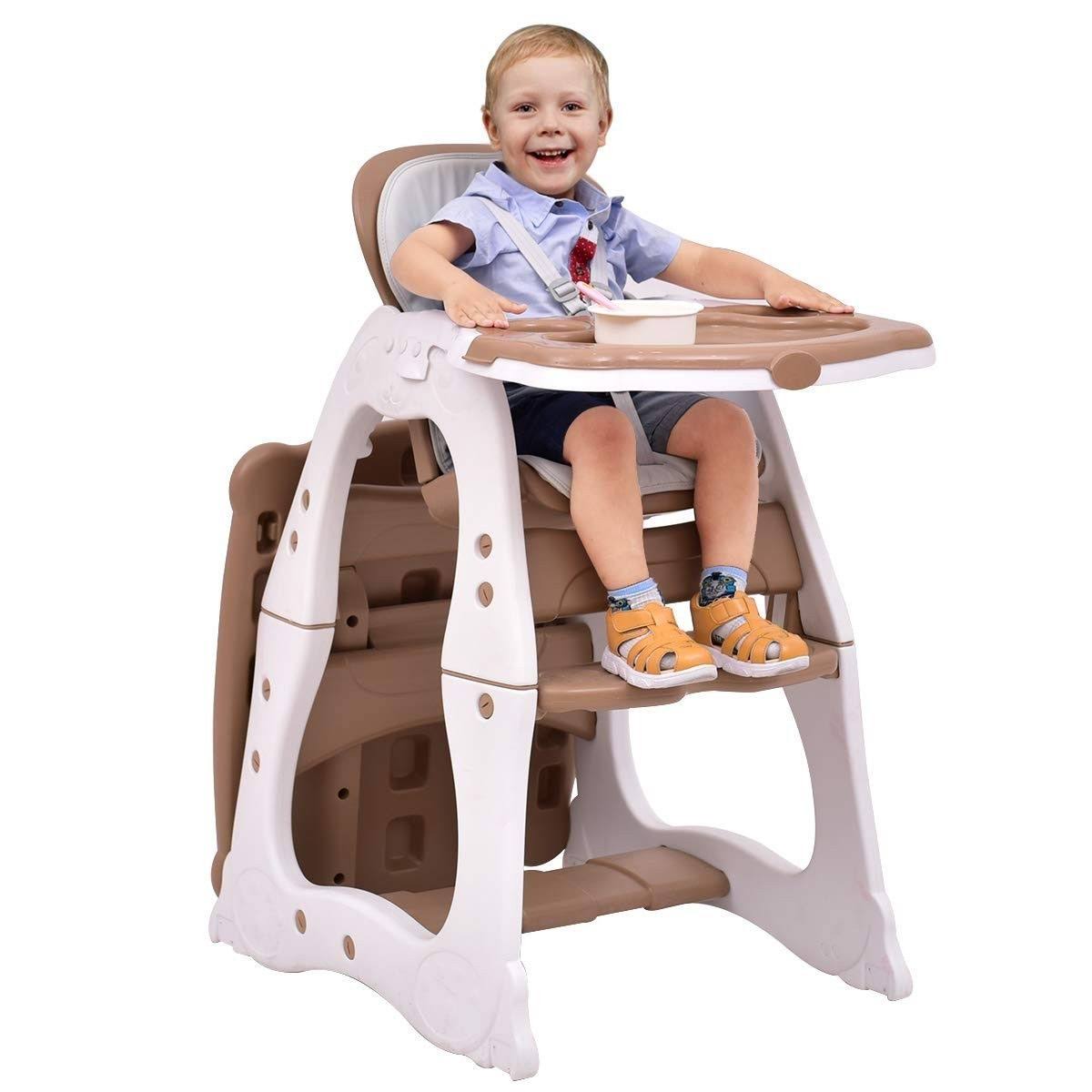 Baby High Chair, 3 In 1 Infant Table And Chair Set