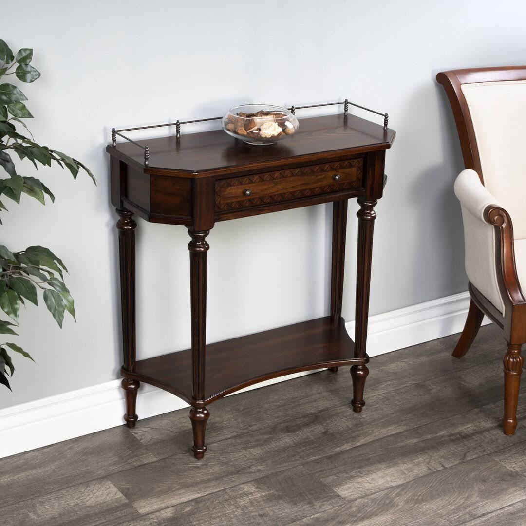 Beachcrest Home Madalene Console Table Colour: Umber Brown 32.0 H X 30.0 W X 12.0 D In