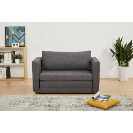 Artdeco Home Afton Sleeper Loveseat Sofa - Dark Grey