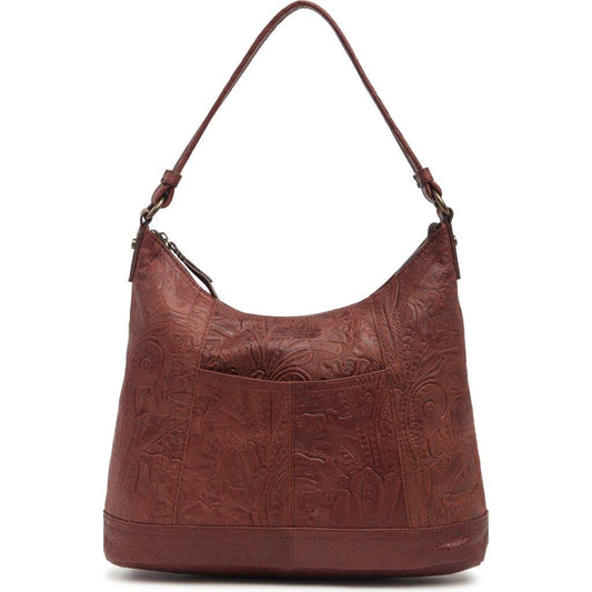 American Leather Co. Hudson Hobo ,Cordovan Tooled