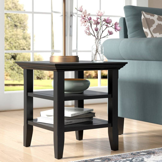 Alcott Hill Pegram Solid Wood End Table Color Farmhouse Gray