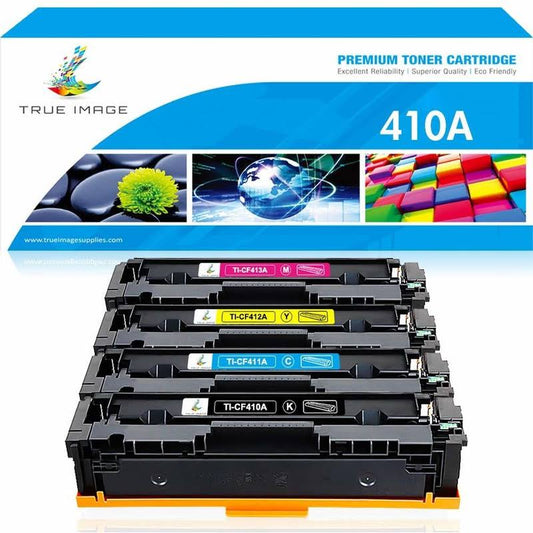 True Image Compatible Toner Cartridge Replacement For Hp 410a Cf410a Cf411a Cf412a Cf413a Color Pro Mfp M477fnw M477fdw M477fdn