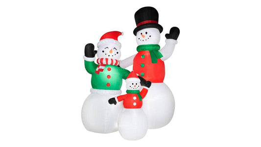 At Home Inflatable 20.5 Colossal Snowman Family