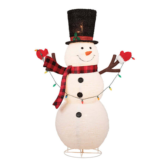 At Home Outdoor Pre-Lit 6 Pop-Up Fluffy Snowman