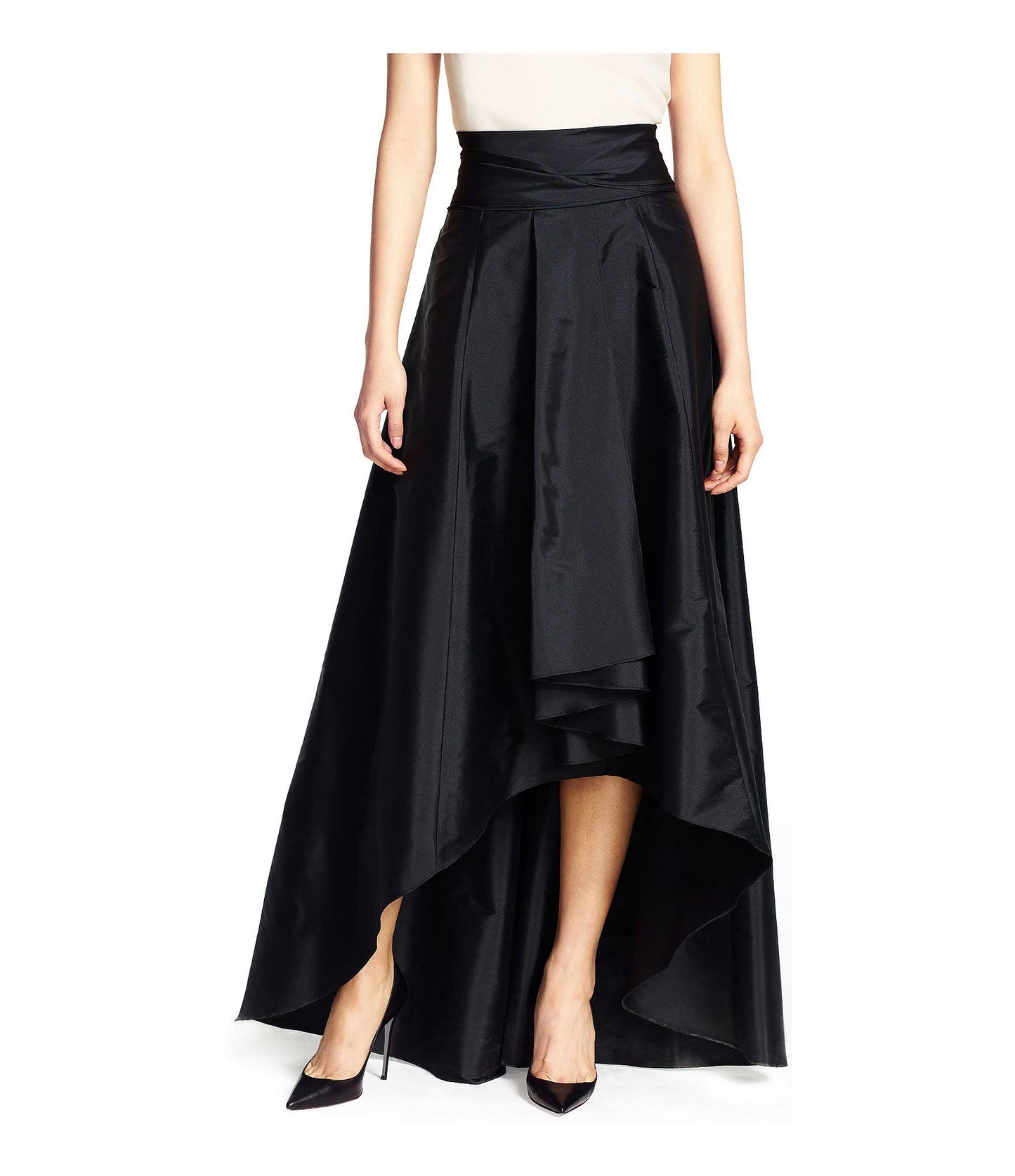 Adrianna Papell High/Low Ball Skirt - Black