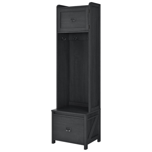 Ameriwood Home Bassinger Entryway Hall Tree With Storage Bench