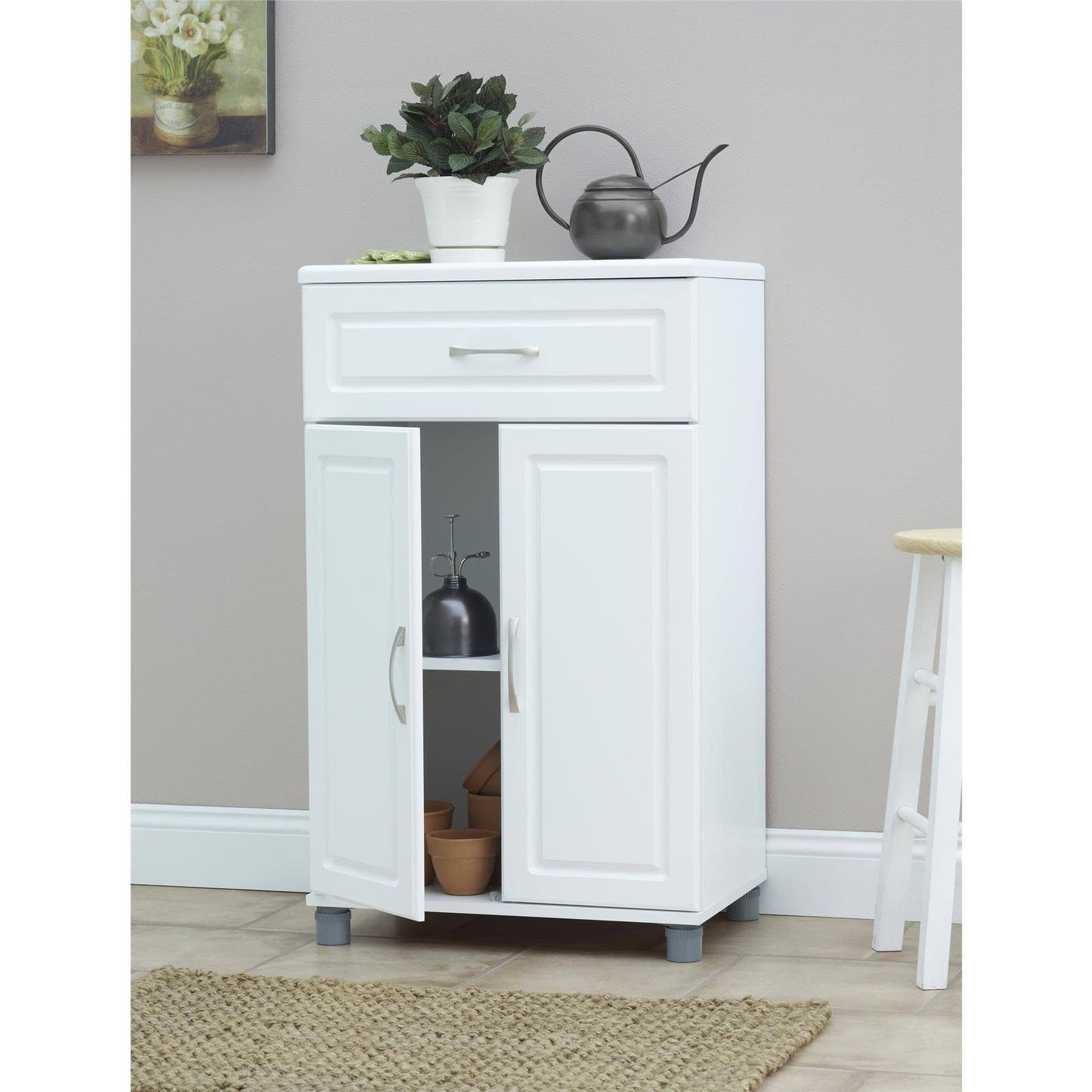 Ameriwood Home Systembuild Kendall Storage Cabinet, White