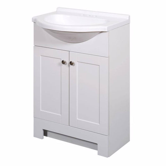 Zenna Home 4001988 24 X 16 X 35.5 In. Single Bathroom Vanity White