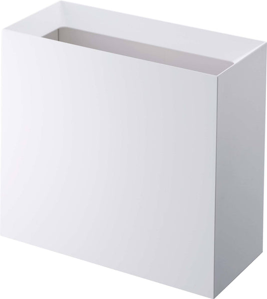 Yamazaki Home Tower Rectangular Trash Can - White