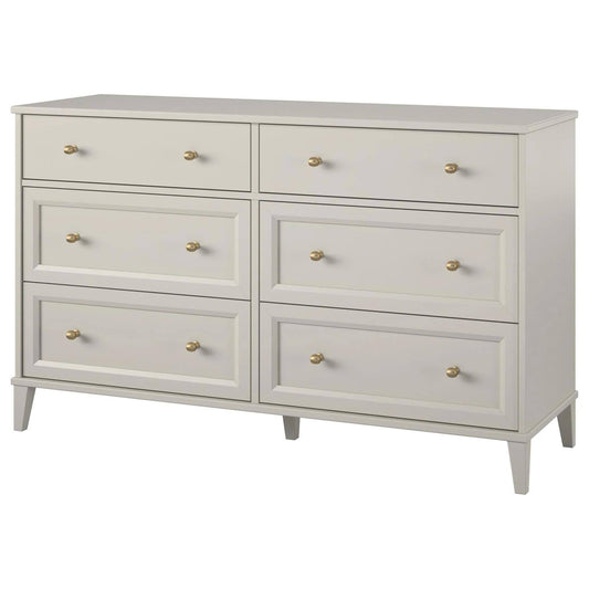 Ameriwood Home Monticello Wide 6 Drawer Dresser In Taupe