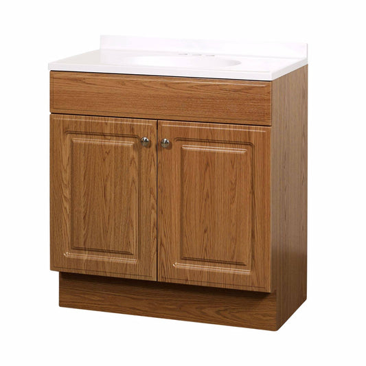 Zenith Home Rbc30kk Raied Panel Door Vanity Combo Oak