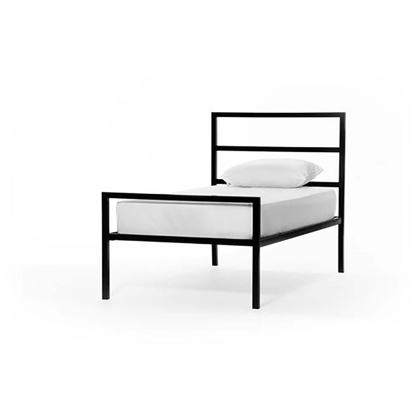 Urban Home Parsons Metal Bed, Black, Twin