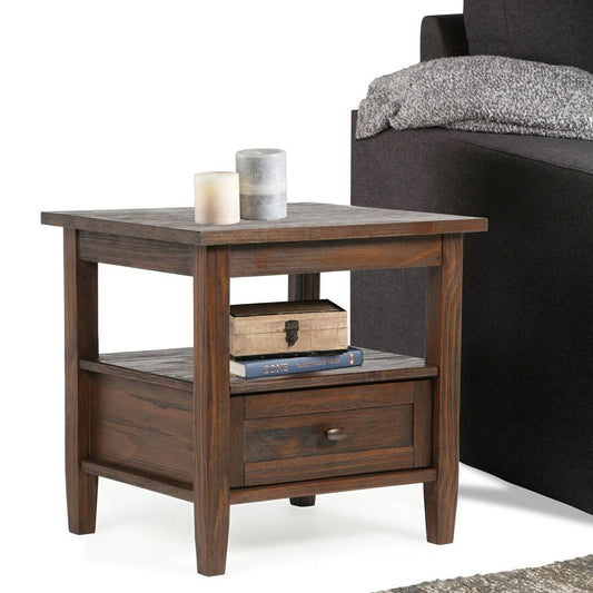 Alcott Hill Platt End Table With Storage Color: Light Golden Brown