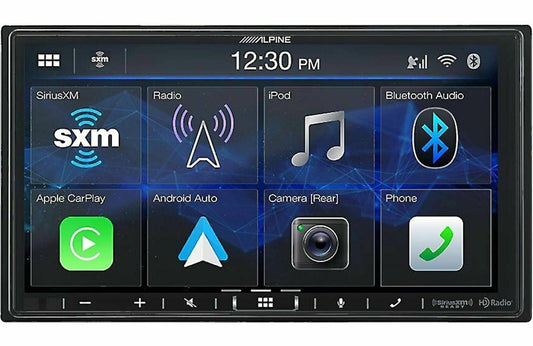 Alpine Ilx-407 7 Car Monitor Carplay Receiver W/ Hd Radio + Bluetooth Speaker