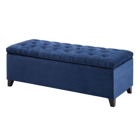 Alcott Hill Darius Upholstered Storage Bench Upholstery Navy