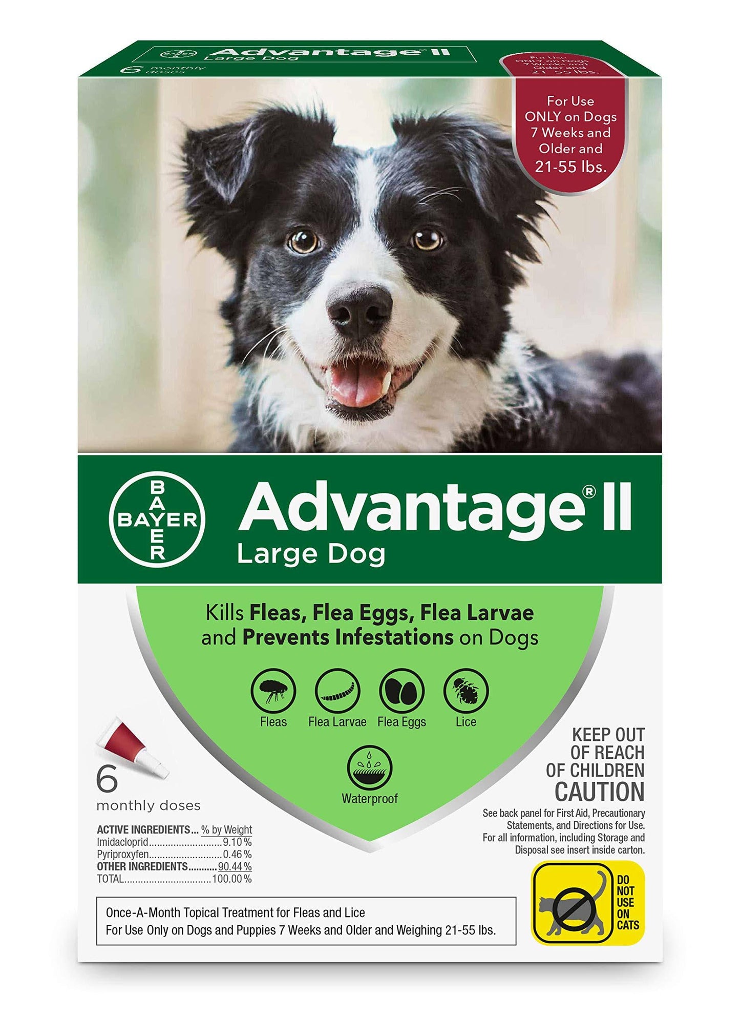 Advantage Ii Flea Treatment For Large Dogs 21-55 Lbs 6-Pack