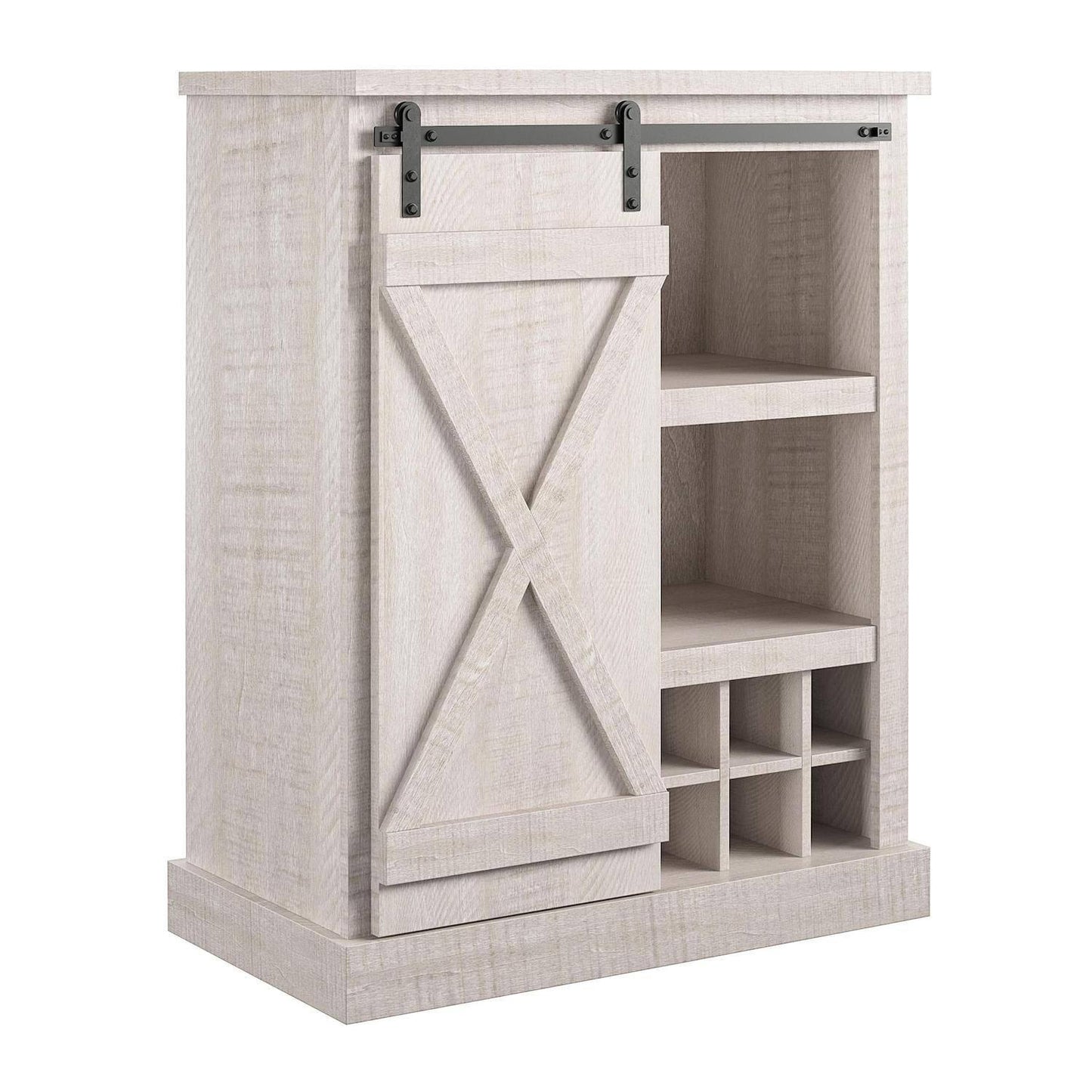 Ameriwood Home Knox County Bar Cabinet In Rustic White