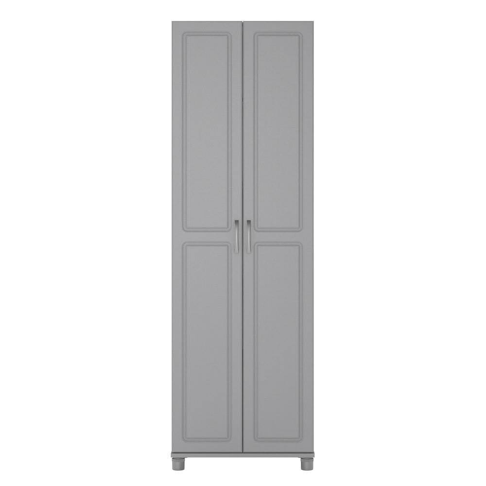 Ameriwood Home Trailwinds 24 In. Ashen Gray Utility Storage Cabinet