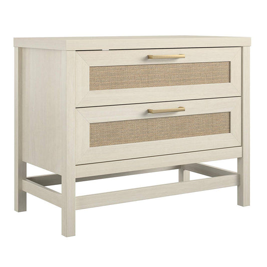 Ameriwood Home Lennon 2 Drawer Nightstand In Ivory Oak