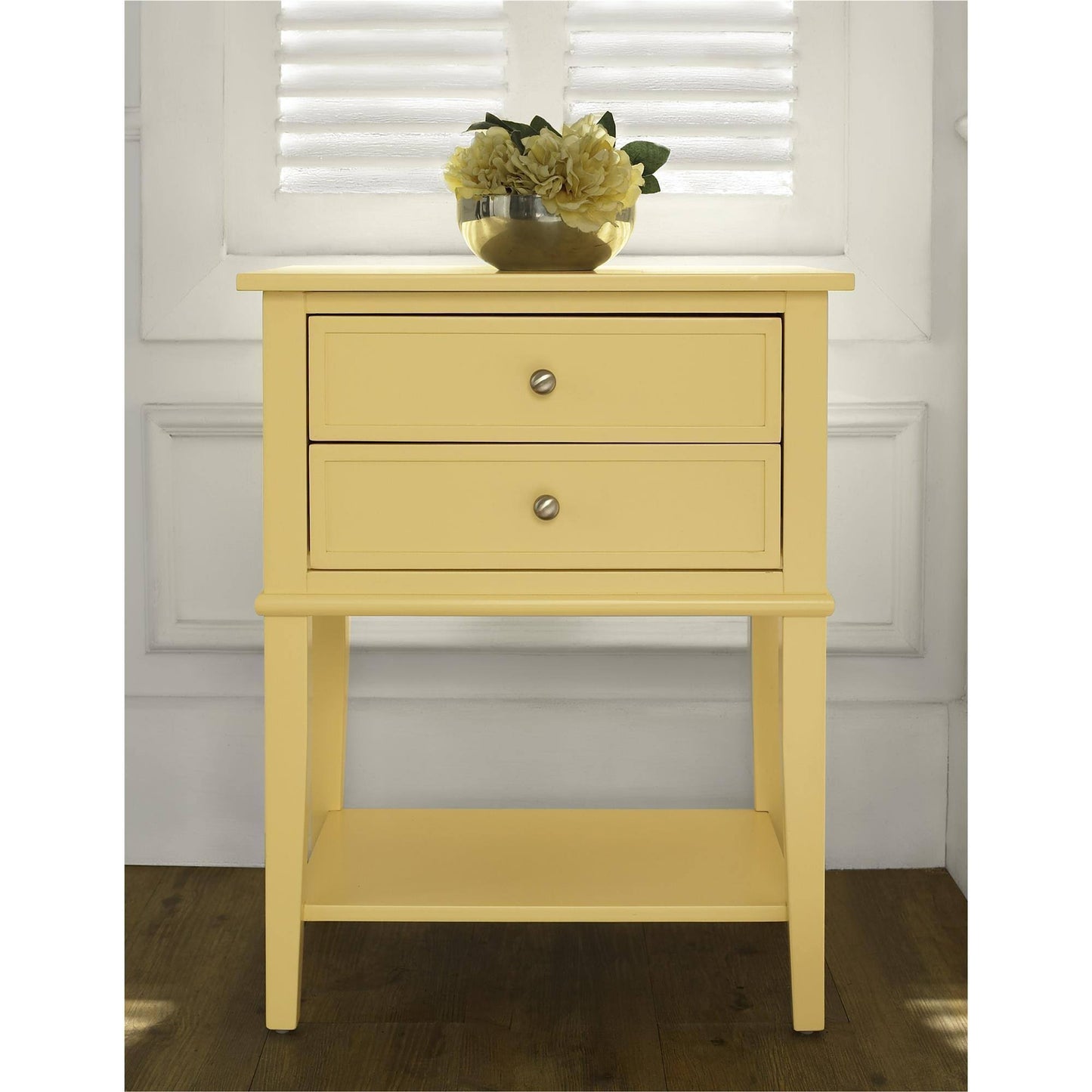 Ameriwood Home Franklin 2-Drawer Accent Table In Taupe