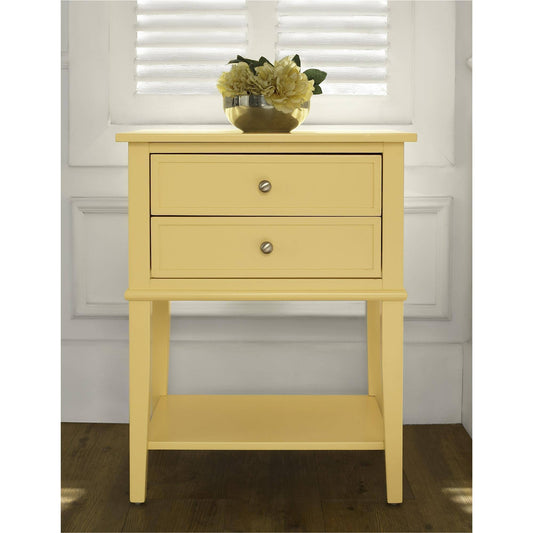 Ameriwood Home Franklin Accent Table With 2 Drawers Black