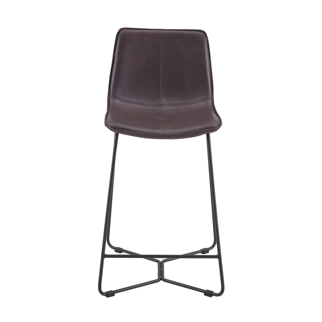 Allmodern Holt Stool (Set Of 2) Upholstery: Tobacco, Seat Height: Counter Stool (23.5 Seat Height)